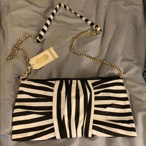 Black and white bow bag